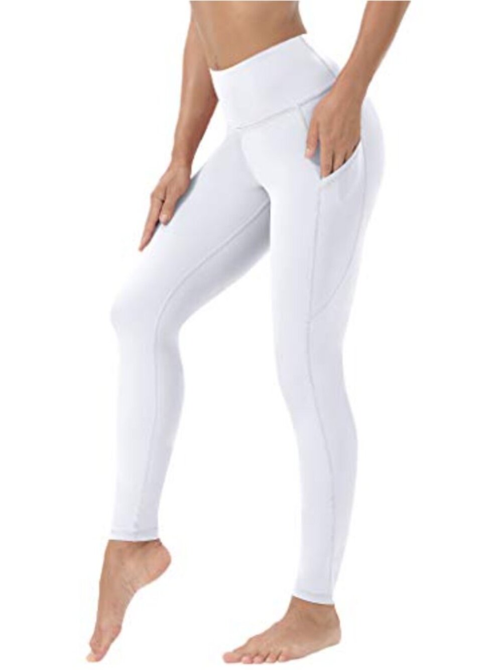 High Waist Tummy Control Yoga Leggings with Pockets - 4-Way Stretch Workout